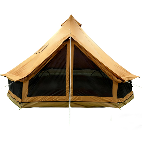 Bell tent with screen wall 