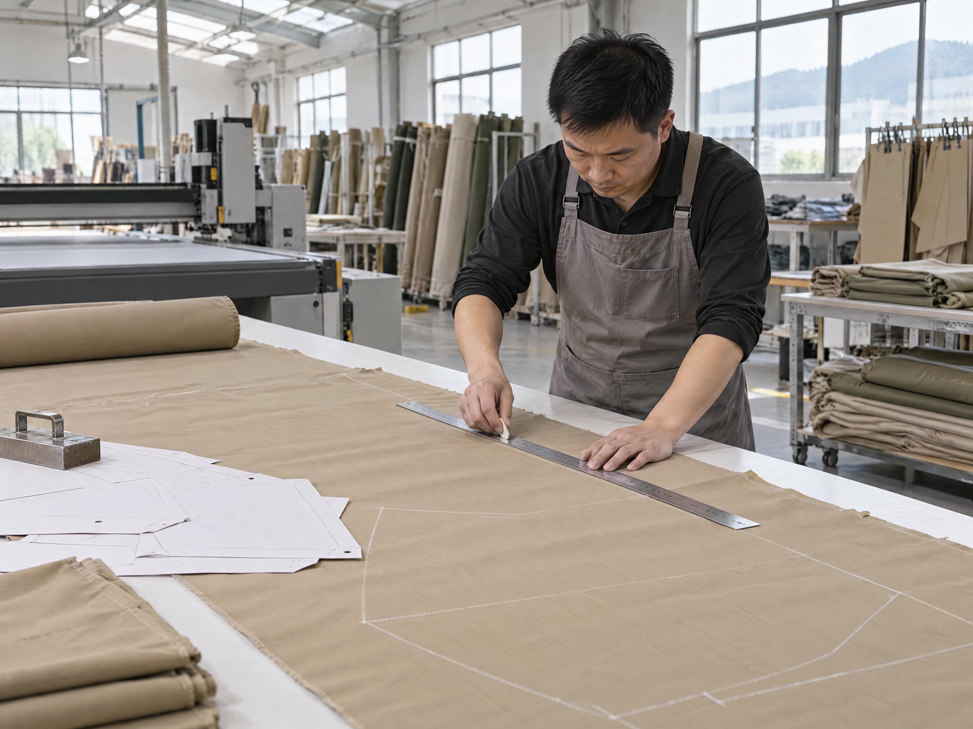 Pattern cutting on canvas